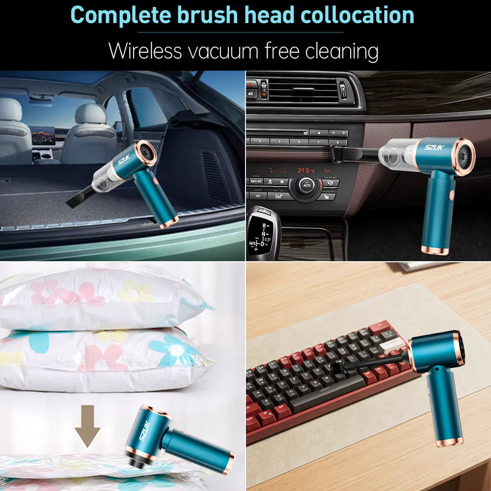 Car Vacuum Cleaner Strong Suction Wireless Portable Cleaning Machine