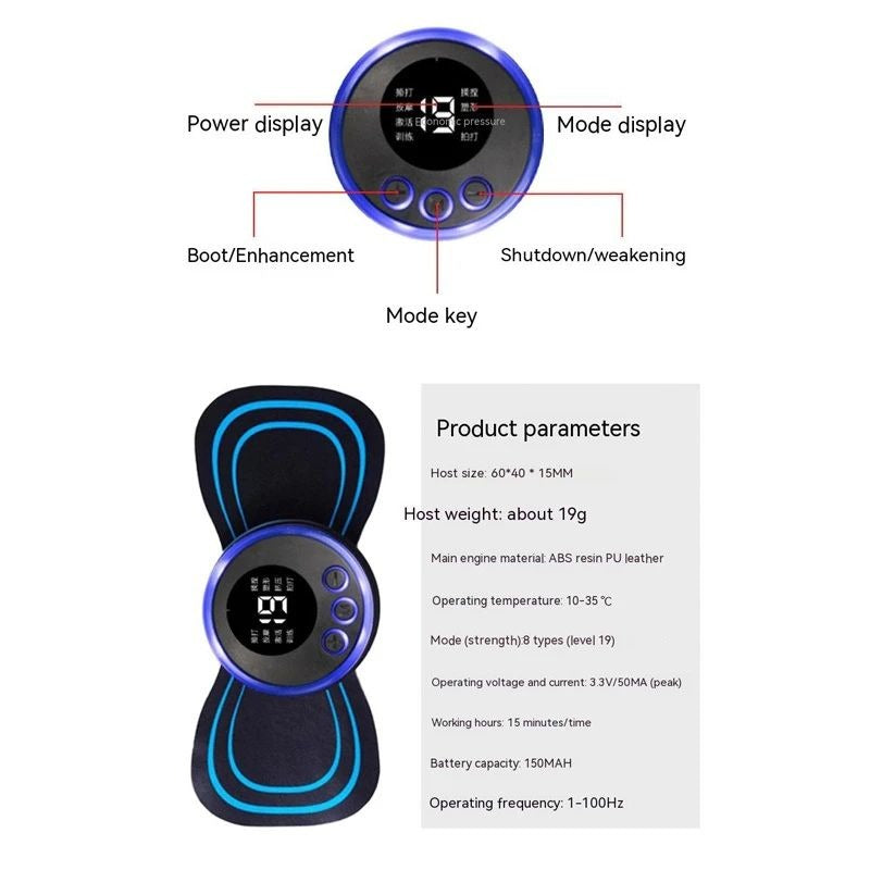 EMS Mini Electric Neck Back Body Massager.