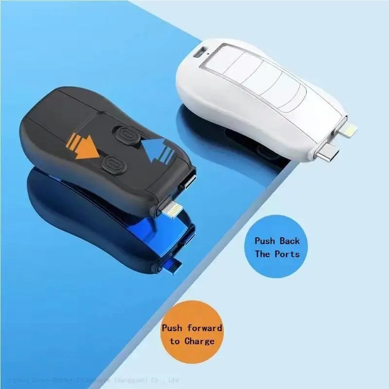 New 2 in 1 Keychain Portable Key chain Power Bank Emergency Charging.